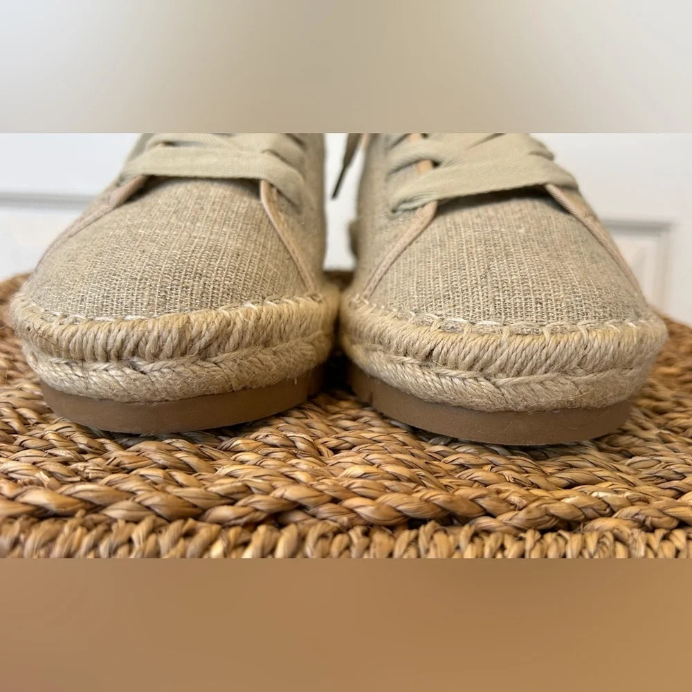 Circus by Sam Edelman Lace Up Espadrille‎ Flats Beige Size 10M